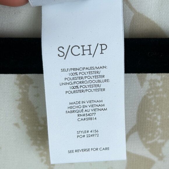 Cabi Couplet Blouse Flowy Chiffon Sheer Long Sleeve Top w/ Cami Beige Cream S - Picture 14 of 15